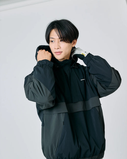 FLEECE LINING PADDED PULLOVER HOODIE