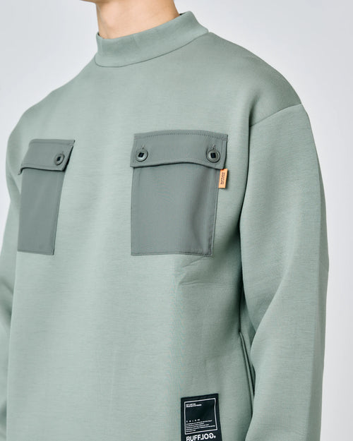 WARM UP POCKET OUT MOCKNECK SWEAT