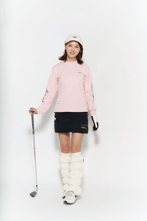 WM DUAL SLEEVE LOGO L/S MOCK NECK