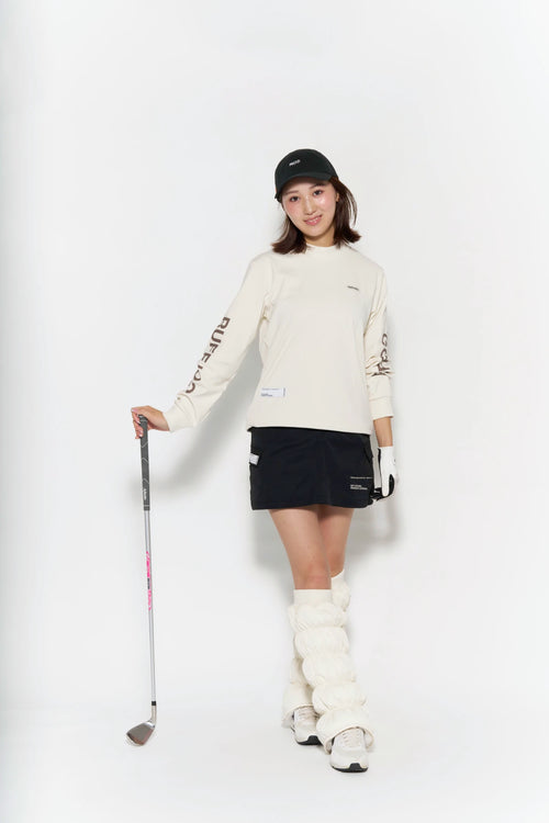 WM DUAL SLEEVE LOGO L/S MOCK NECK