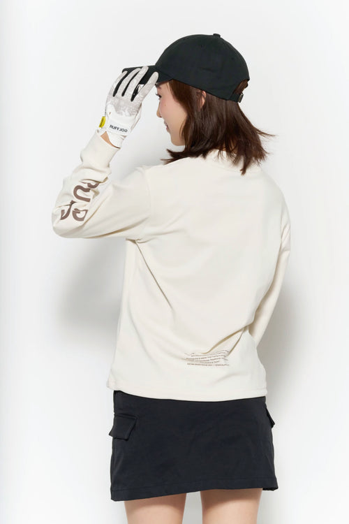 WM DUAL SLEEVE LOGO L/S MOCK NECK