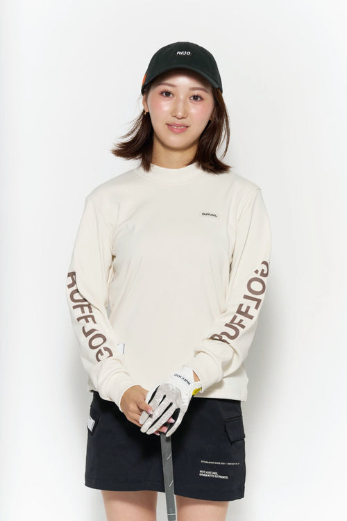 WM DUAL SLEEVE LOGO L/S MOCK NECK