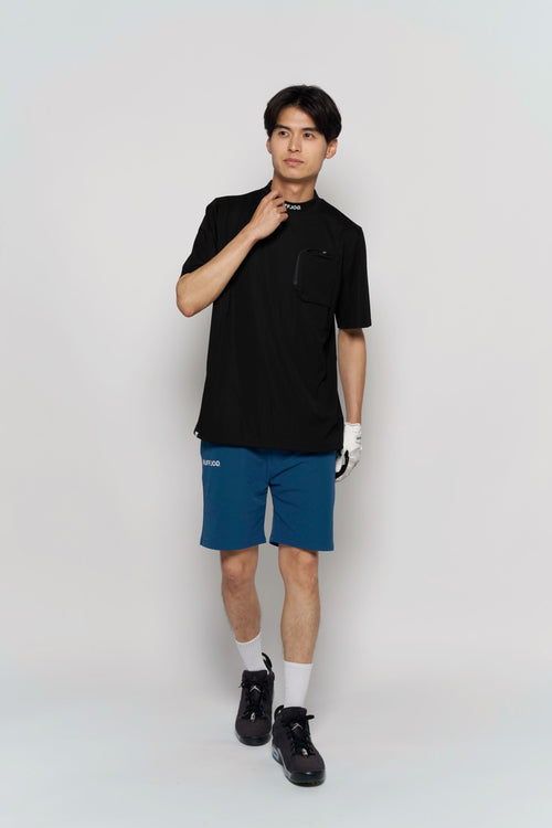 HEAD AND TAIL LOGO OUT POCKET MOCK NECK SHIRTS