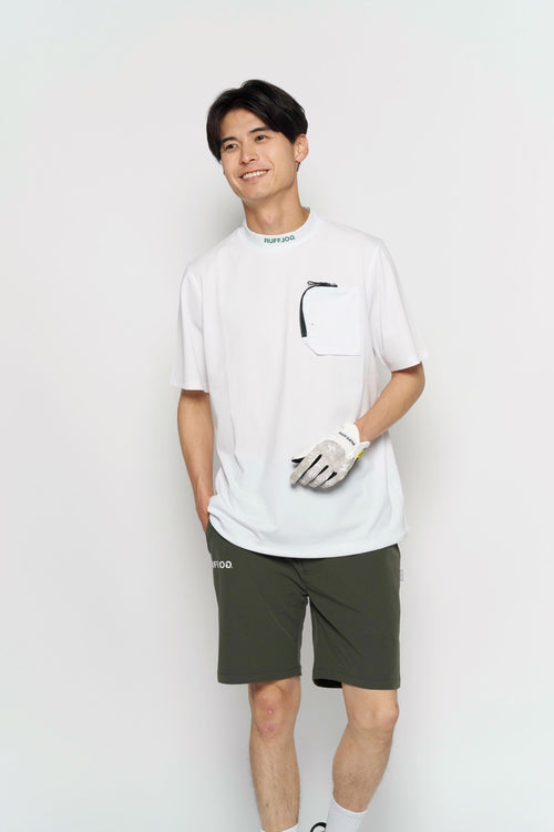 HEAD AND TAIL LOGO OUT POCKET MOCK NECK SHIRTS