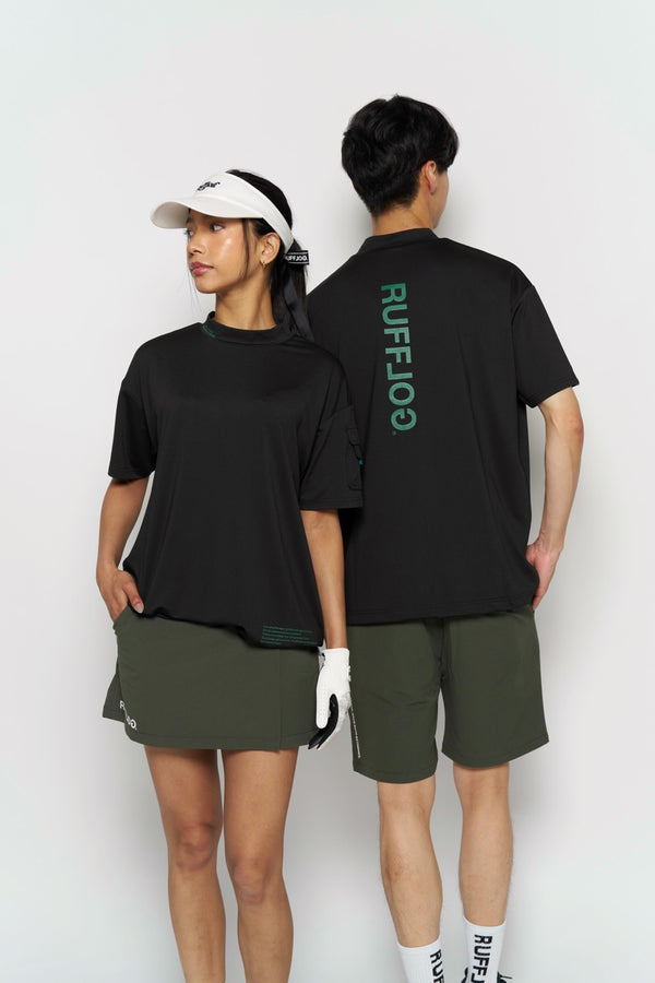 WM VERTICAL LOGO OUTPOCKET MOCK NECK SHIRTS