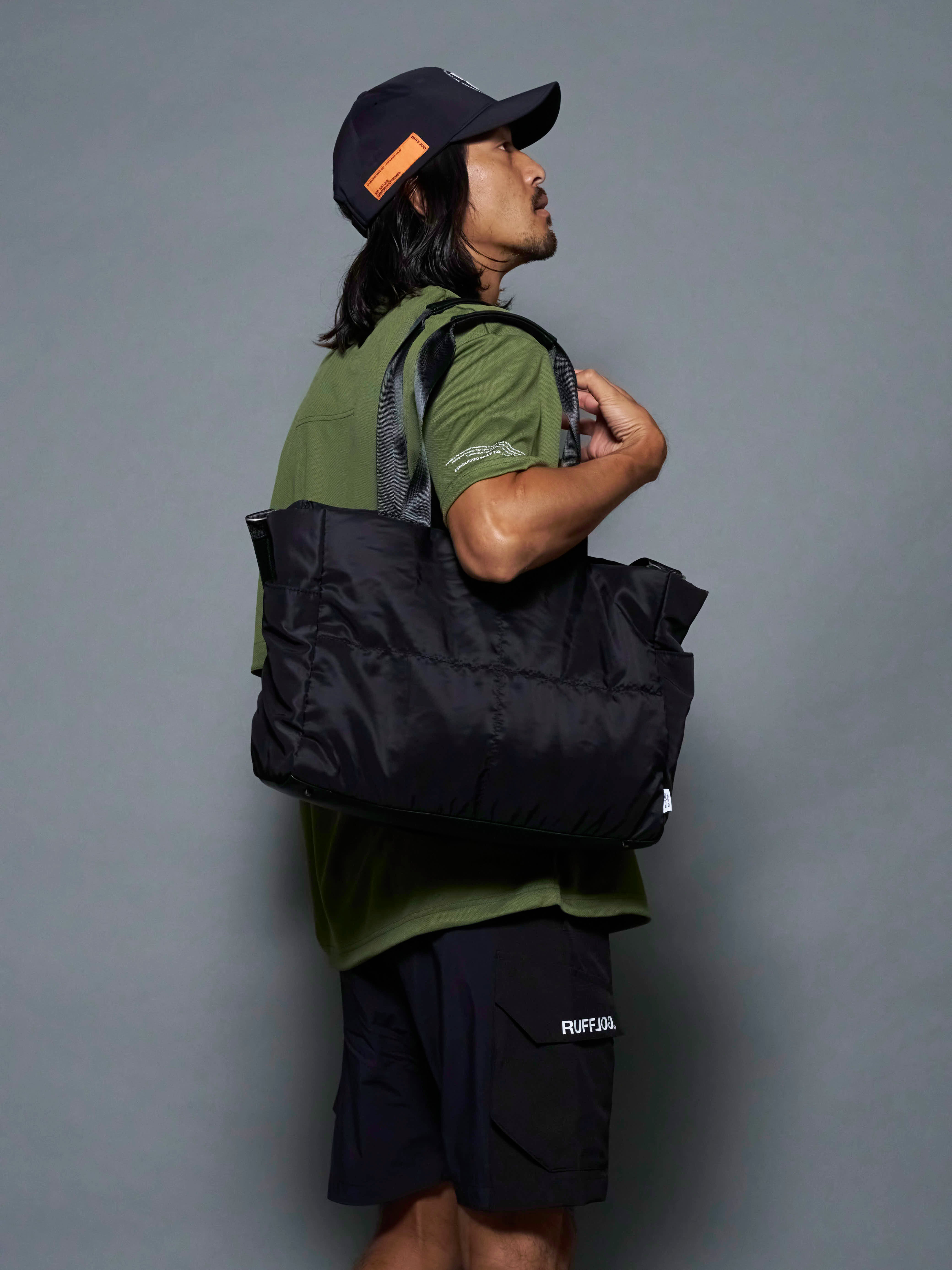フ*ウ様 RUFFLOGブラック ショルダートートバッグ ラフロッグ RUFFLOG QUILTING SHOULDER TOTE BAG