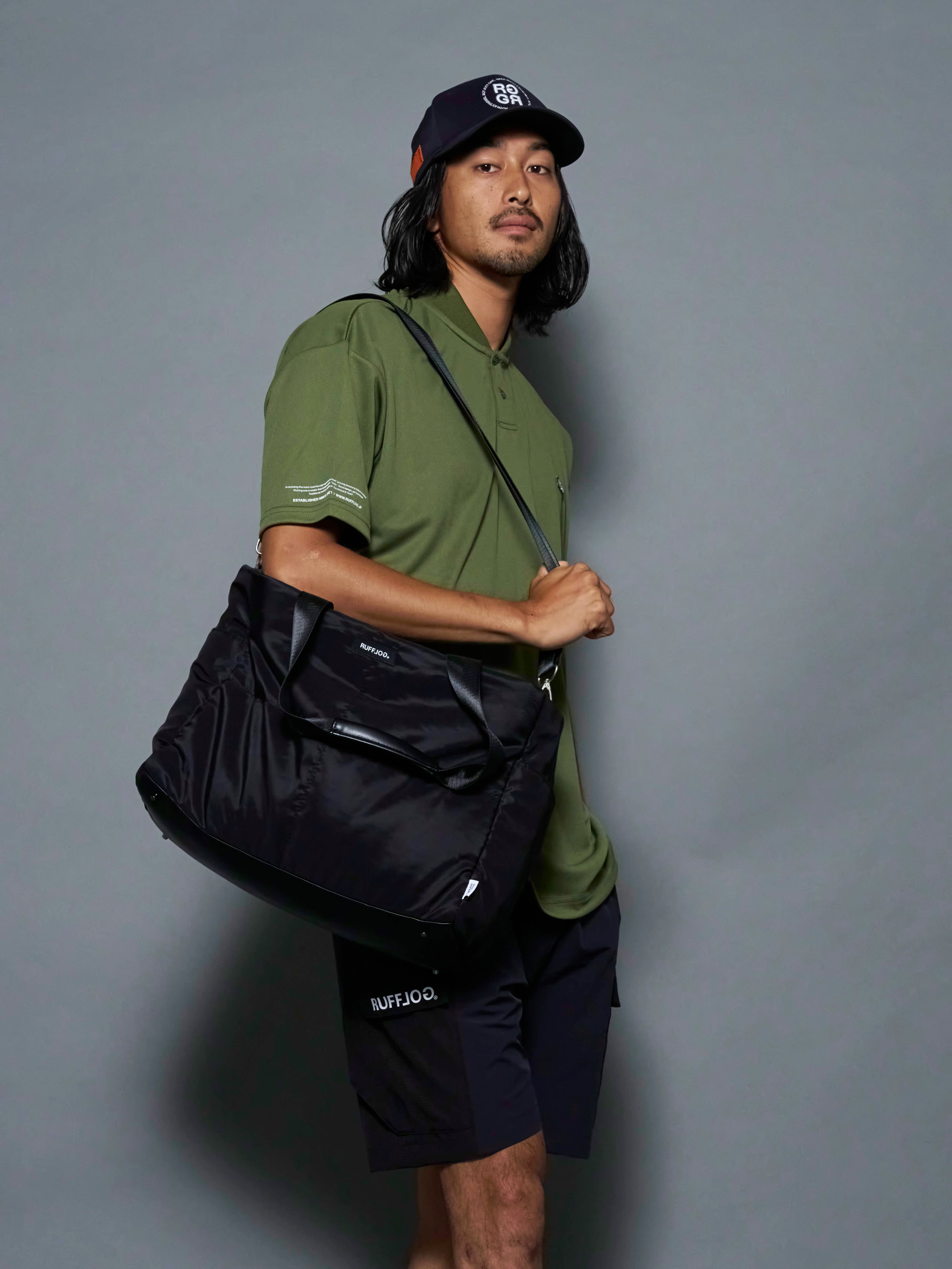 RUFFLOG QUILTING SHOULDER TOTE BAG