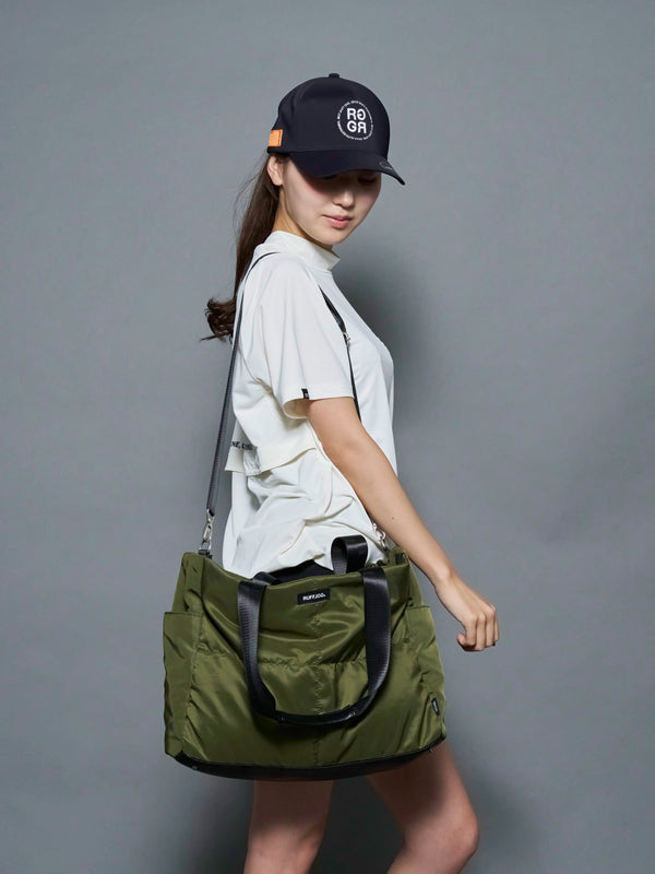 RUFFLOG QUILTING SHOULDER TOTE BAG