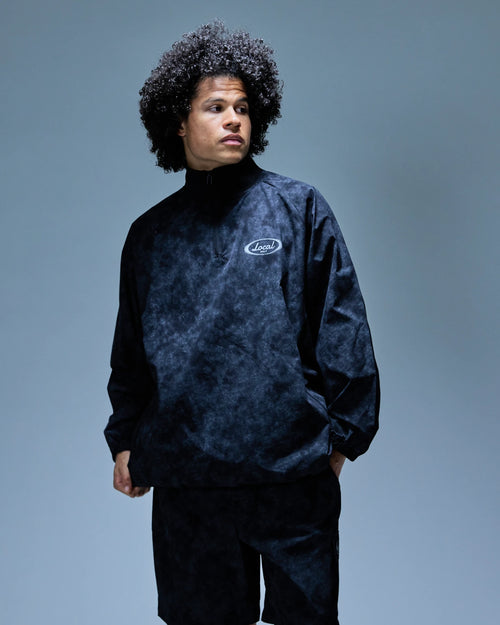 HALF ZIP TIE-DYE PULLOVER