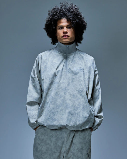 HALF ZIP TIE-DYE PULLOVER