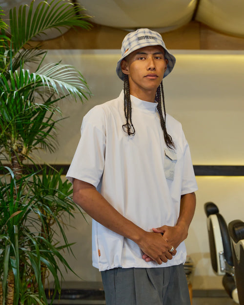 EMBROIDERED POCKET MOCKNECK 26SS-5