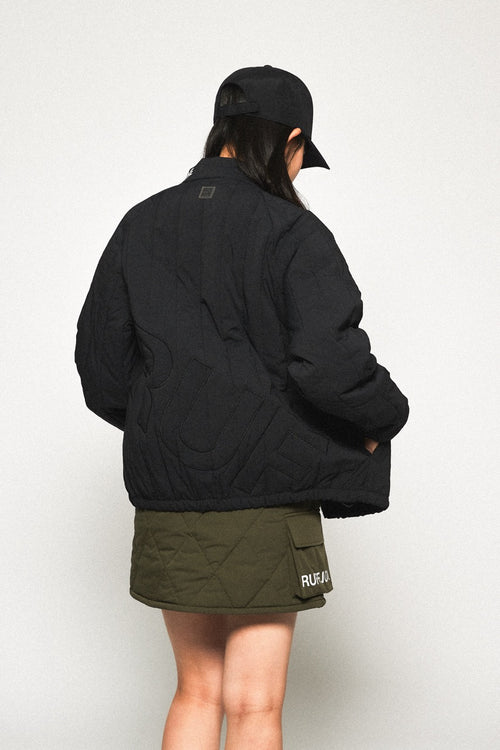 STRAIGHT QUILT PUFFER SKIRT KHAKI