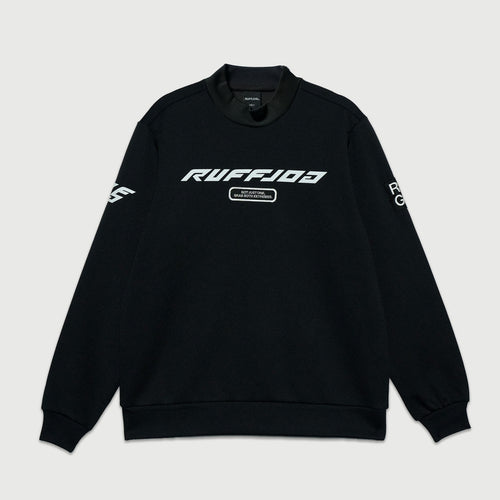 RACING LOGO L/S MOCK NECK SHIRTS BLACK