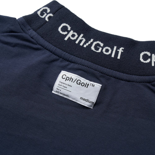 #JACQUARD MOCK S/S TEE NAVY