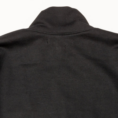 ZIP UP HI NECK SWEAT BLACK