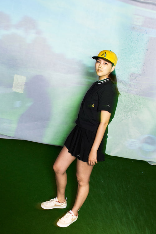 HIGH NECK POCKET T-SHIRT BLACK