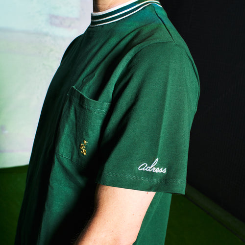 HIGH NECK POCKET T-SHIRT GREEN