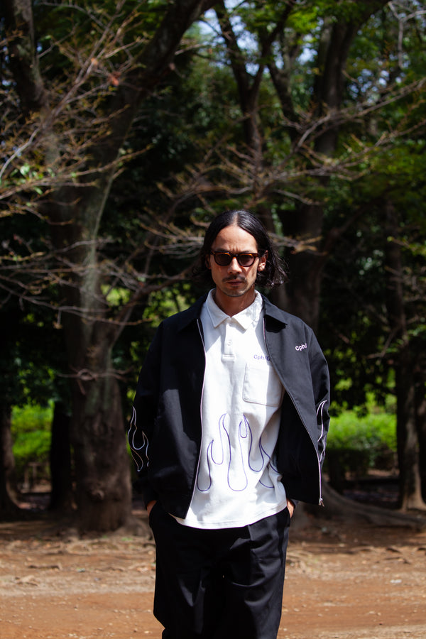 FIRE SLEEVE COTTON TRACK BLOUSON