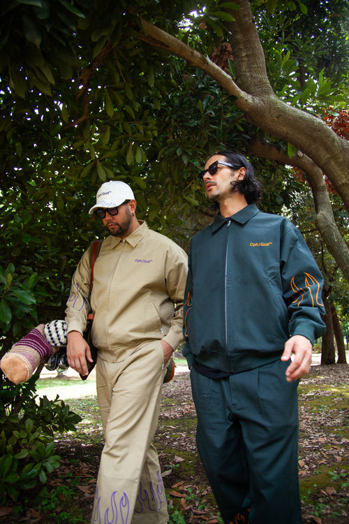 FIRE SLEEVE COTTON TRACK BLOUSON