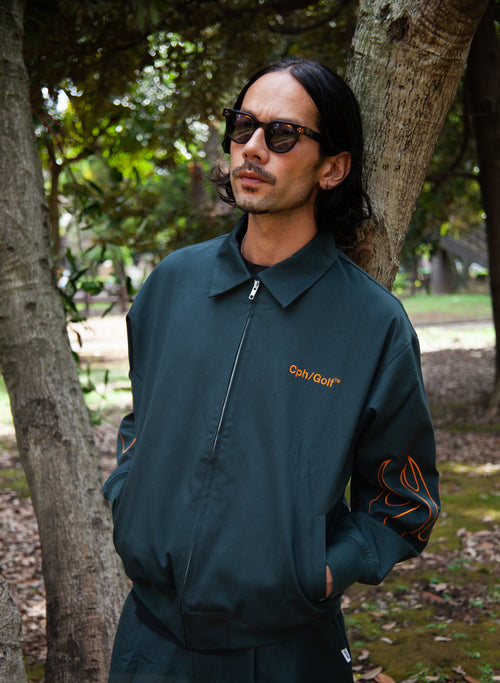 FIRE SLEEVE COTTON TRACK BLOUSON