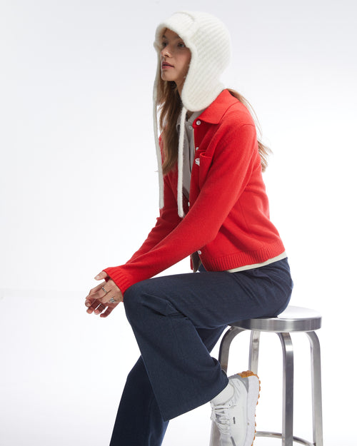 Soft earflap beanie