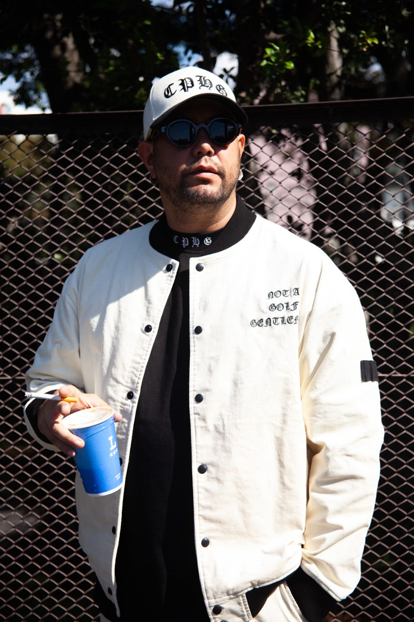 OLD ENGLISH LOGO STADIUM JACKET – RUFFLOG