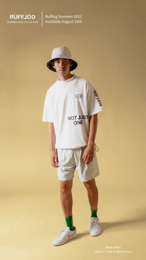 MESH SPONSORED MOCK TEE WHITE