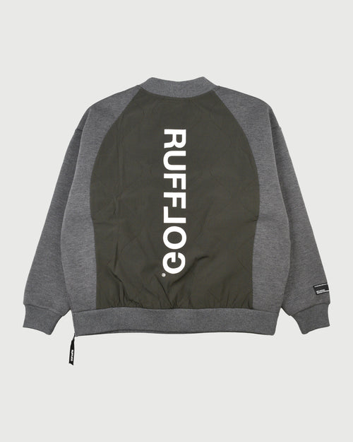 QUILT MOCK NECK PULLOVER