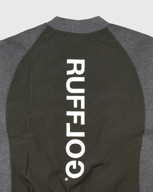 QUILT MOCK NECK PULLOVER