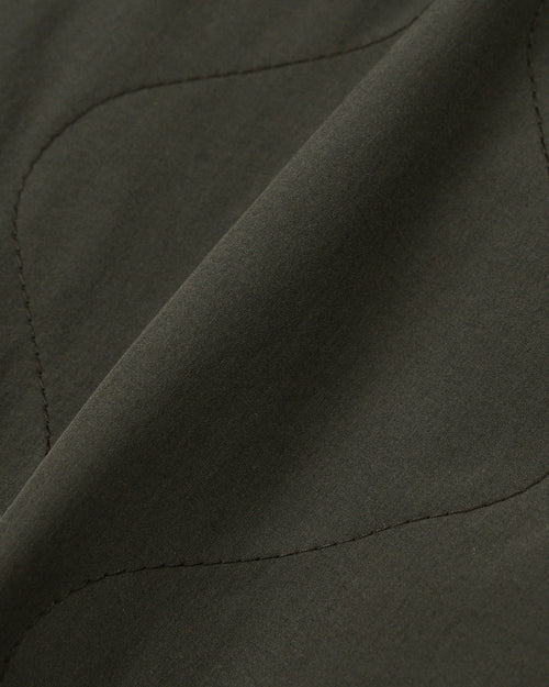 QUILT MOCK NECK PULLOVER