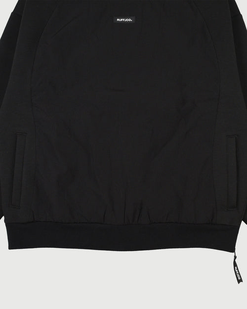 QUILT MOCK NECK PULLOVER