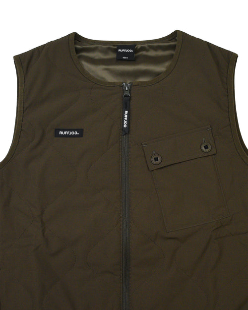 PADDED QUILTING CARGO VEST