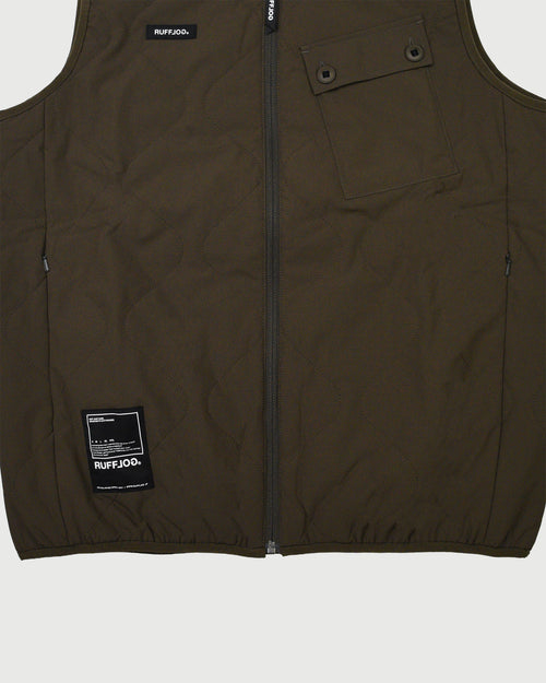 PADDED QUILTING CARGO VEST