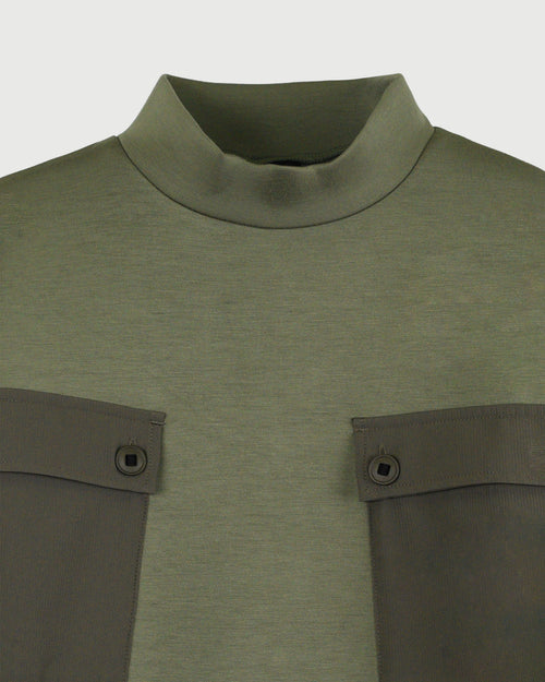 WARM UP POCKET OUT MOCKNECK SWEAT