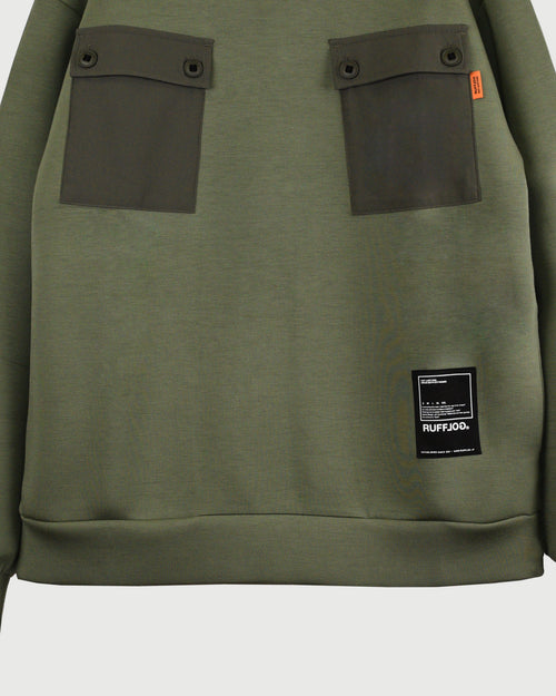 WARM UP POCKET OUT MOCKNECK SWEAT