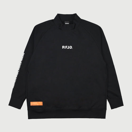RFLG LOGO RAGLAN L/S MOCK NECK