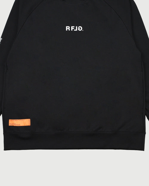 RFLG LOGO RAGLAN L/S MOCK NECK
