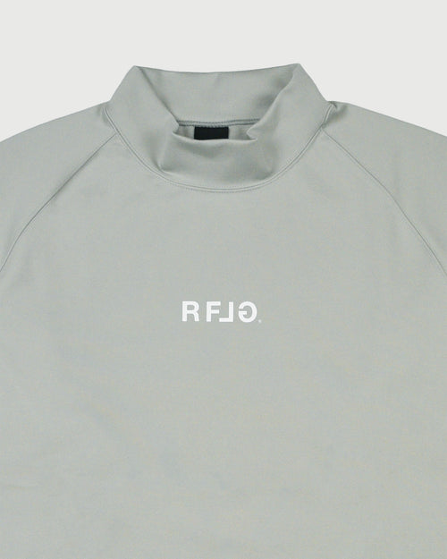 RFLG LOGO RAGLAN L/S MOCK NECK