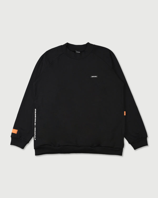 BACK LOGO SIDE POCKET RAGLAN L/S MOCKNECK