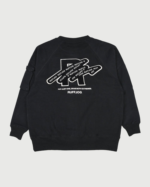 HEAVY WEIGHT FILL-IN LOGO APP,CREW NECK