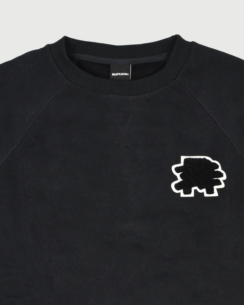 HEAVY WEIGHT FILL-IN LOGO APP,CREW NECK