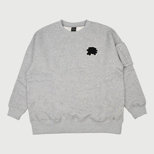 HEAVY WEIGHT FILL-IN LOGO APP,CREW NECK