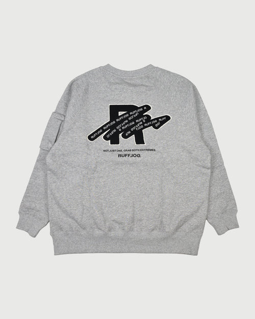 HEAVY WEIGHT FILL-IN LOGO APP,CREW NECK