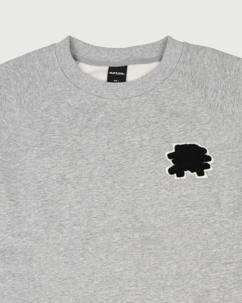HEAVY WEIGHT FILL-IN LOGO APP,CREW NECK