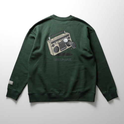 Boom Box Back Print Sweat Crew