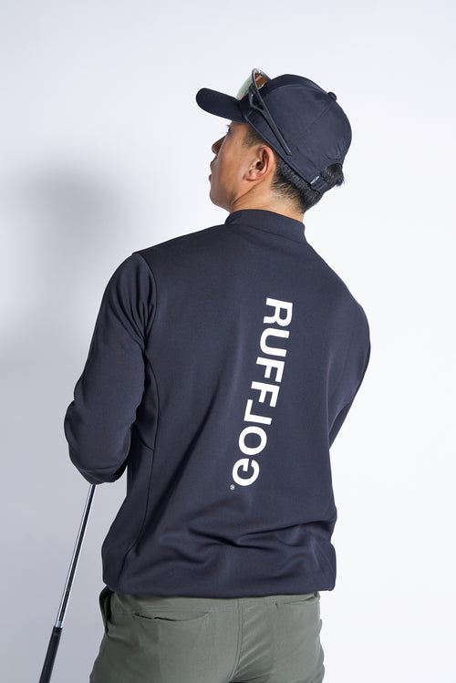 TC LOGO L/S MOCK NECK SHIRTS BLACK