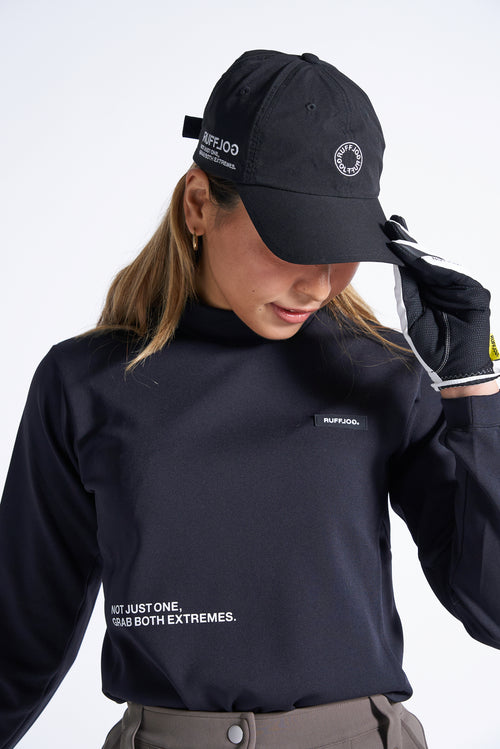 TC LOGO L/S MOCK NECK SHIRTS BLACK
