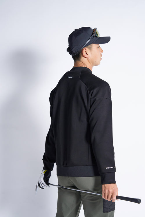 TC RAGLAN SLEEVES MOCK NECK SHIRTS BLACK