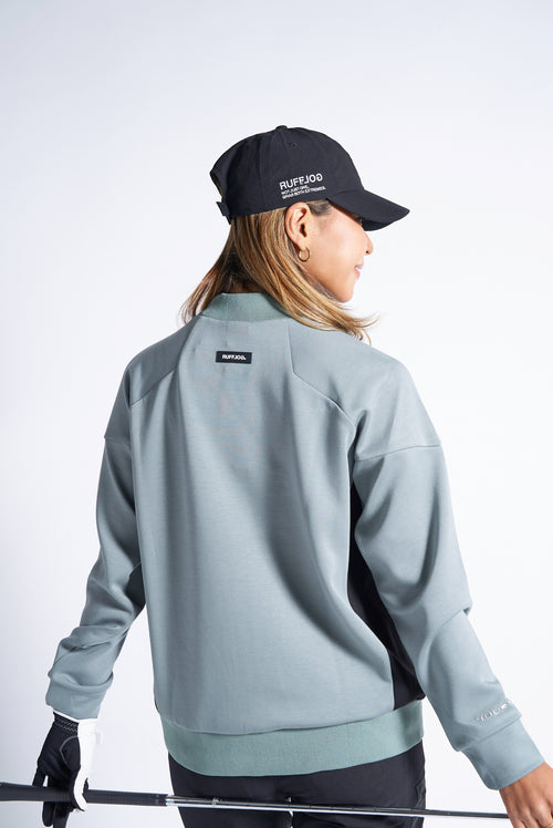 TC RAGLAN SLEEVES MOCK NECK SHIRTS SMOKE BLUE