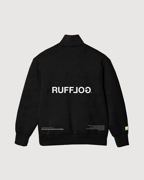 HALF ZIP SWEATSHIRT BLACK